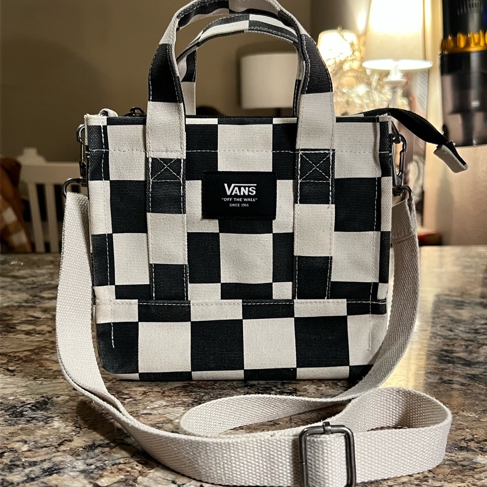Vans Black and White Checkered Tote